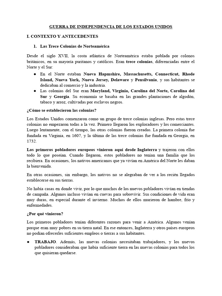Independencia de Estados Unidos | PDF | Declaración de derechos de los ...