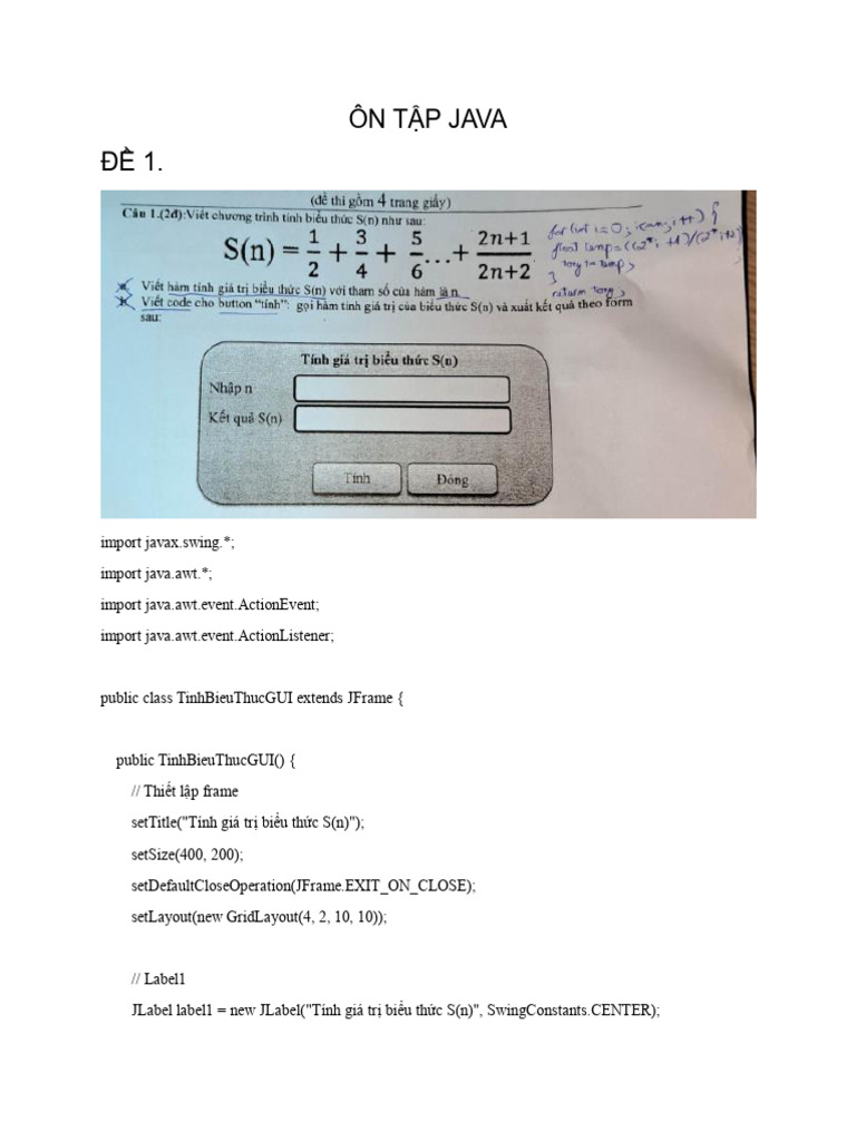 Java GUI for Expression Calculation | PDF | Object Oriented Programming ...