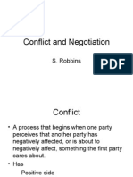 Conflict and Negotiation: S. Robbins
