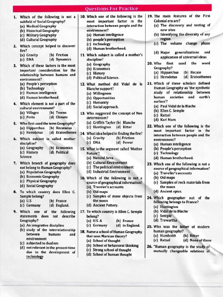12 Geography Assessments Pdf Geography Science