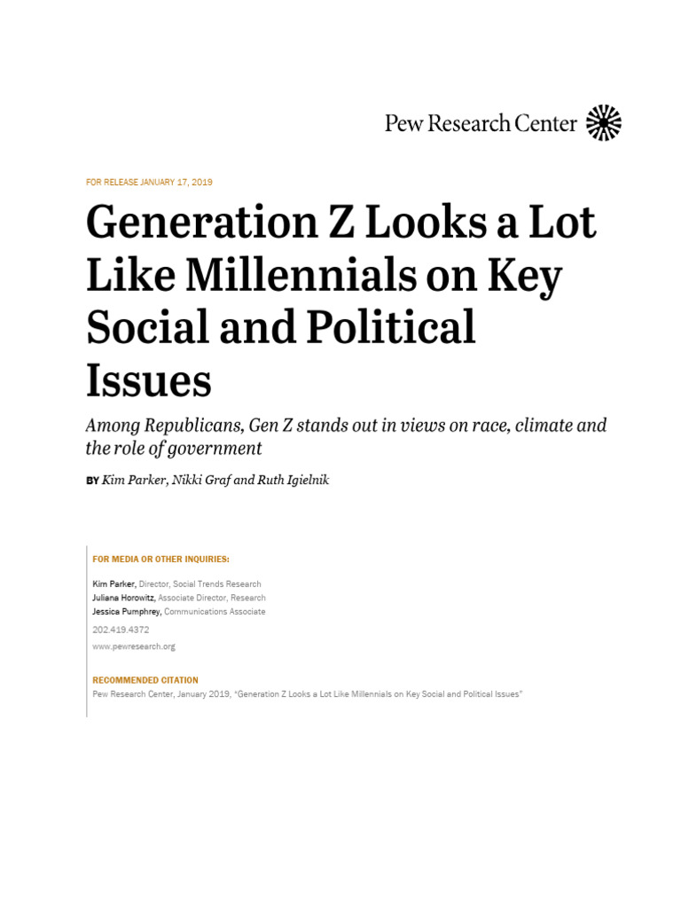 Generations Full Report FINAL 1.18 | Download Free PDF | Millennials ...