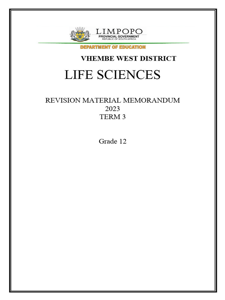 LIFE SCIENCES GRADE 12 QUESTION PAPERS AND MEMORANDUMS PDF DOWNLOAD 2023 visual data 5