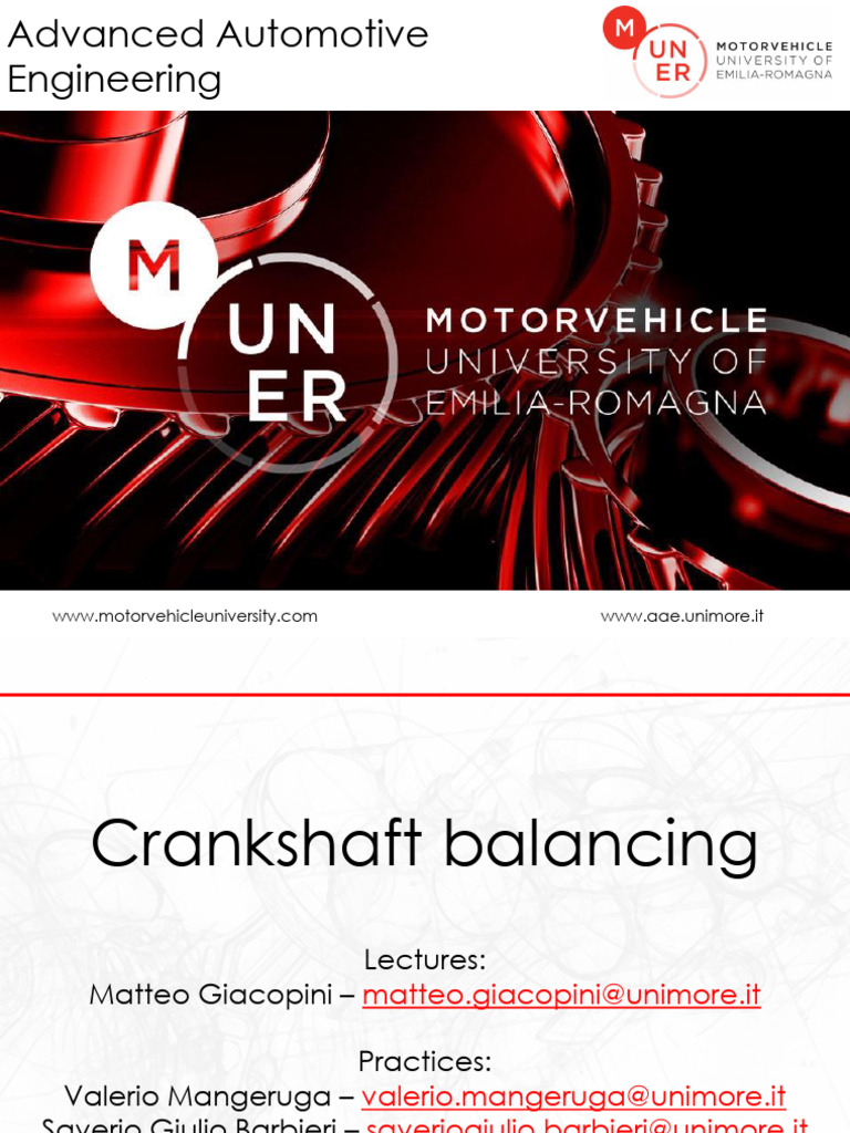 Crankshaft Balancing Techniques | PDF | Engines | Force