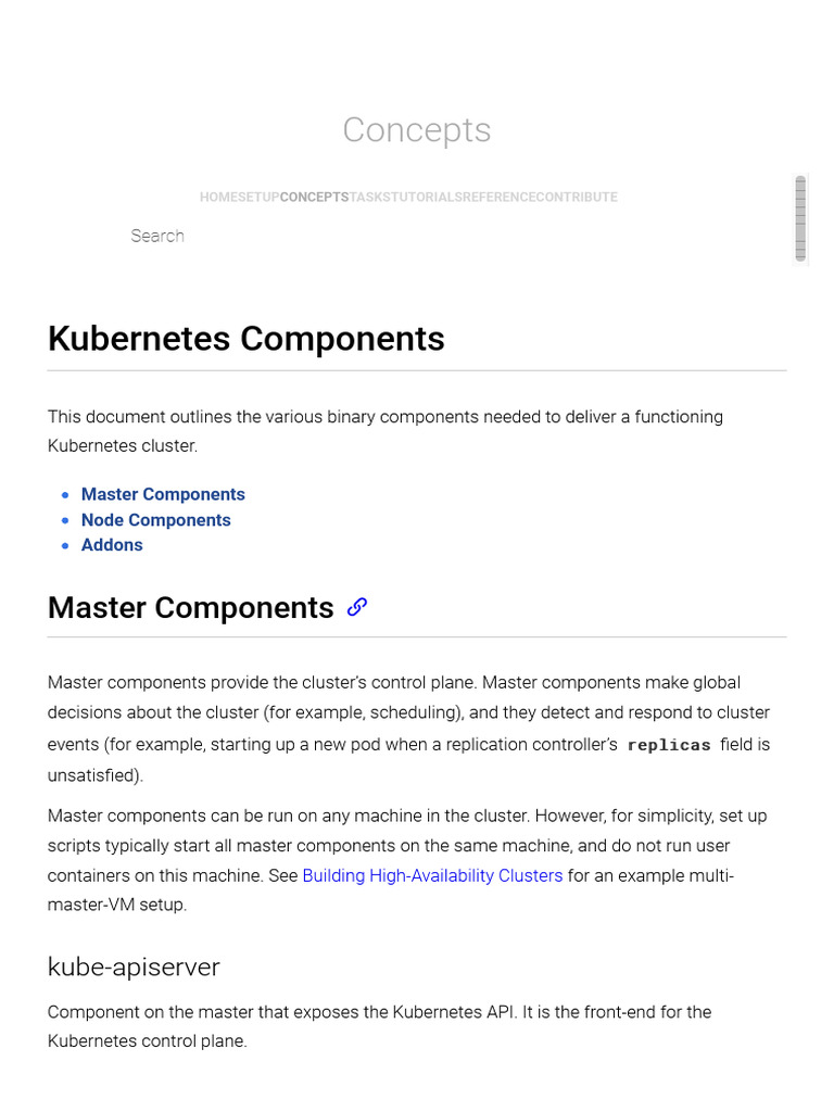 Kubernetes Components - Kubernetes | PDF | Information Technology ...