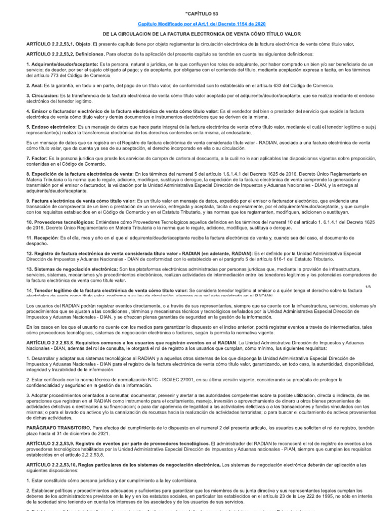 Decreto 1074 2015 Factura | PDF