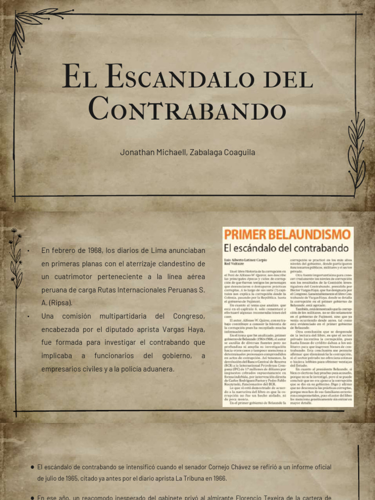 Escándalo de Contrabando en Perú | PDF | Perú | Contrabando