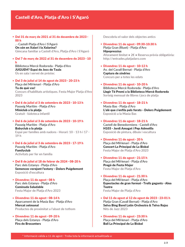 Fiesta Mayor 2023 | PDF