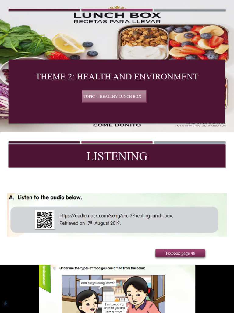 Topic 2 Healthy Lunch Box | PDF