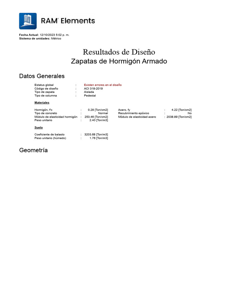 reporte prueba de ram elements | PDF | Mecánica de sólidos | Ingeniería ...