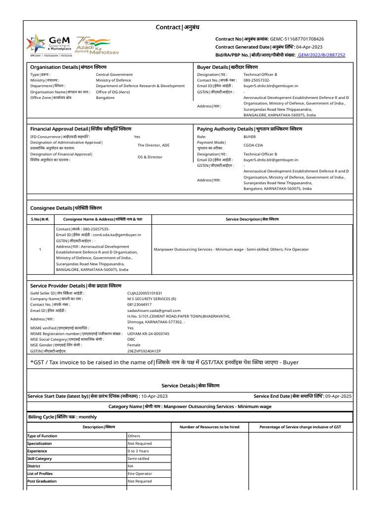 ADE Contract for Manpower Services | PDF | Employment | Contractual Term