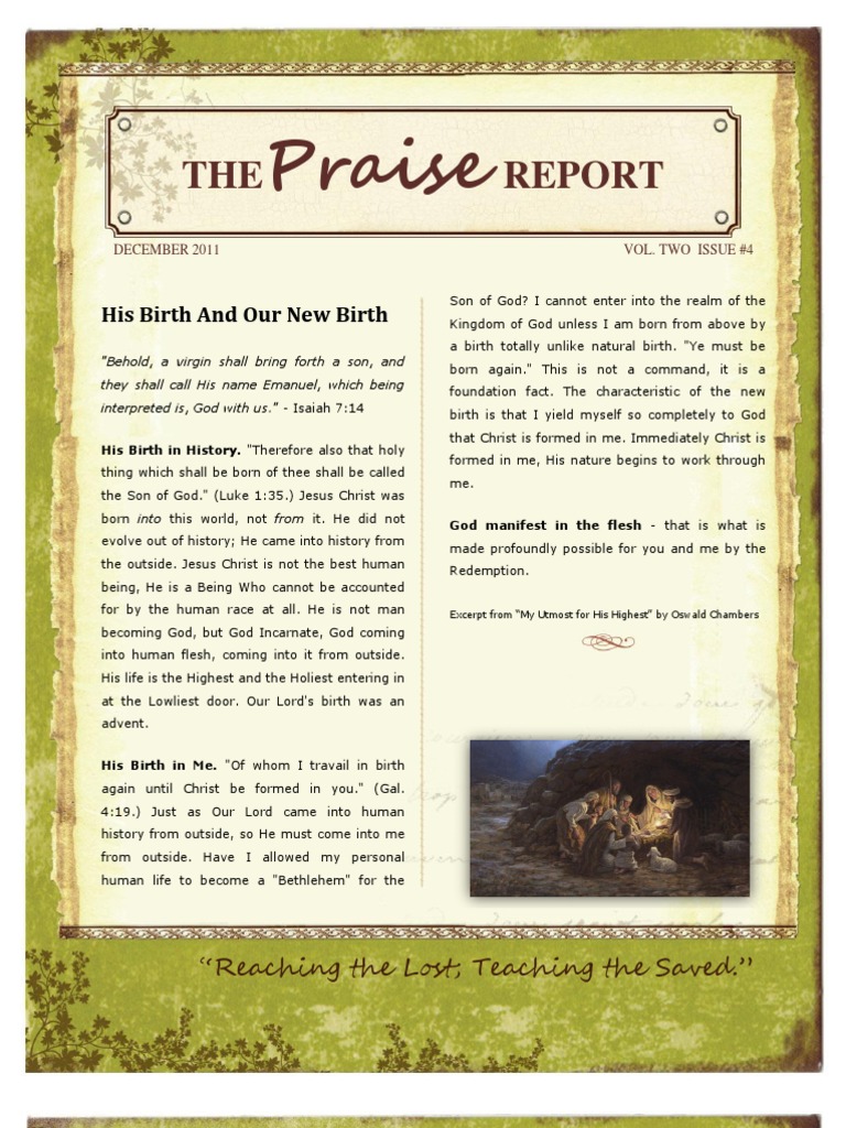 Jesus' Birth and Our Spiritual Renewal | PDF | Born Again | Jesus