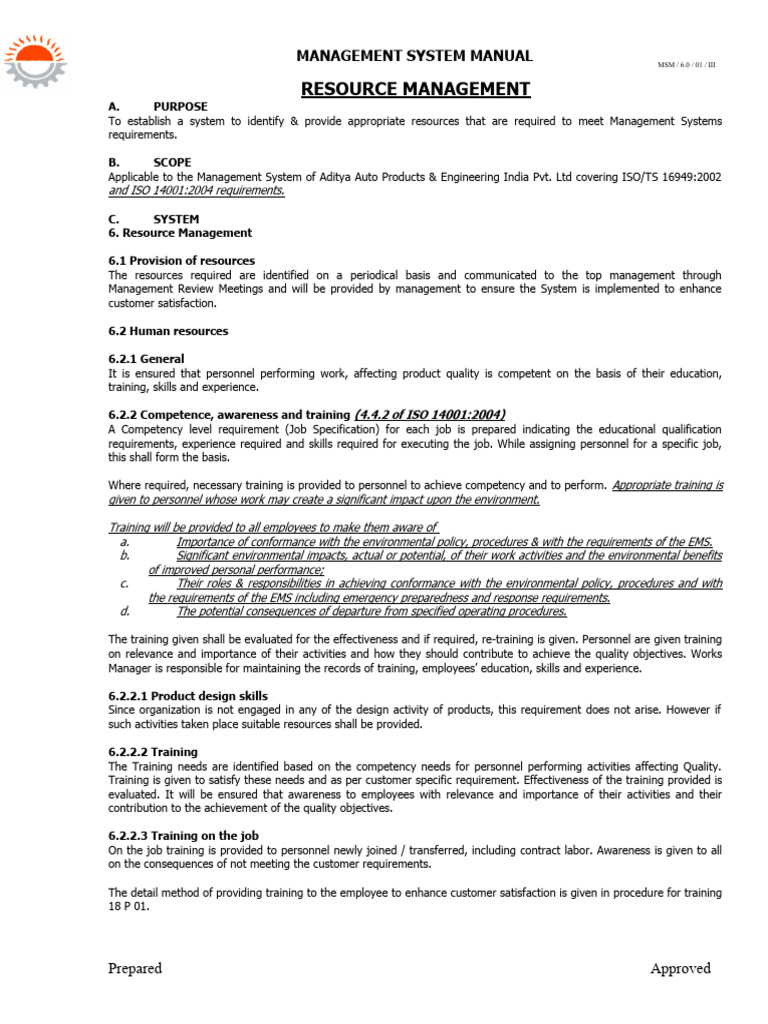 Resource Management | PDF | Employment | Business