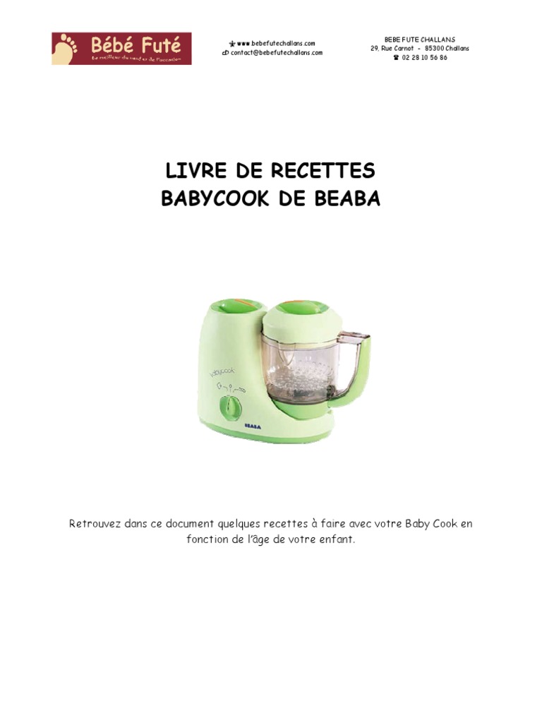 Recettes Babycook Pomme Legumes