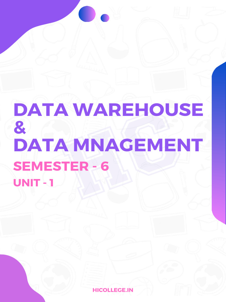 DWDM U-1 | PDF | Data Warehouse | Metadata