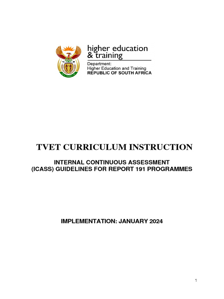 2024 Report 191 Icass Guidelines PDF Educational Assessment Academic Term