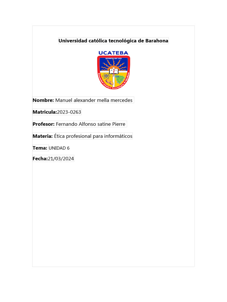 Unidad 6 | PDF | Crecimiento personal y profesional