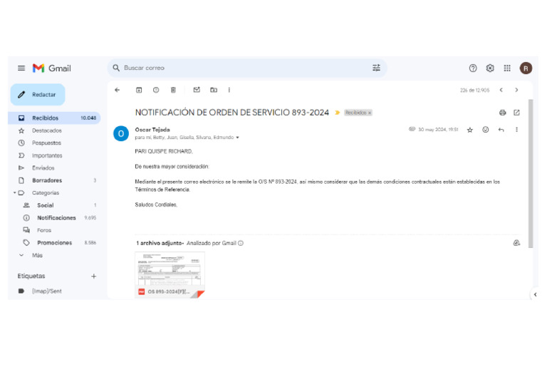 Correo de Notificacion | PDF