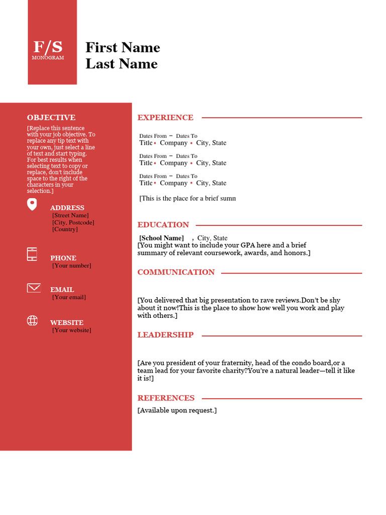 Professional Resume Template Guide | PDF