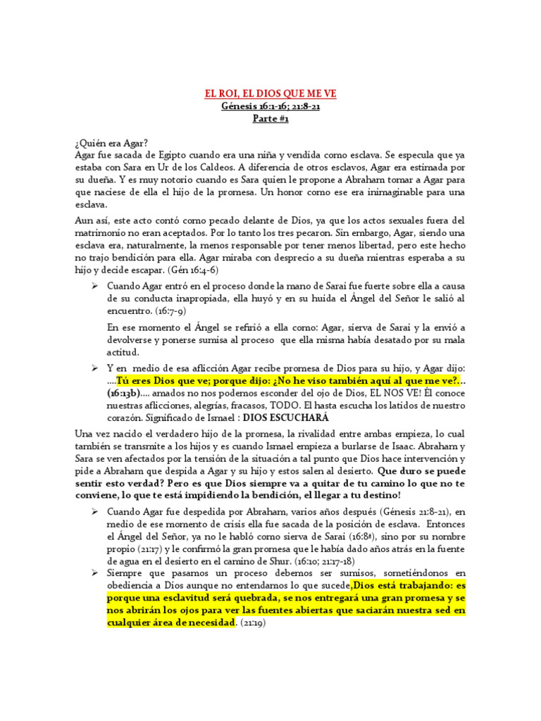 El Dios Que Me Ve 12 11 2023 Descargar Gratis Pdf Abrahán Sarah