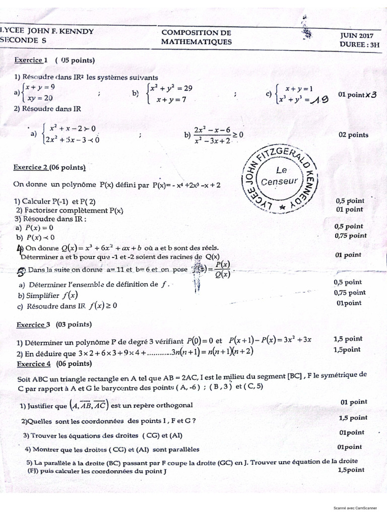 Compo Maths 2S | PDF