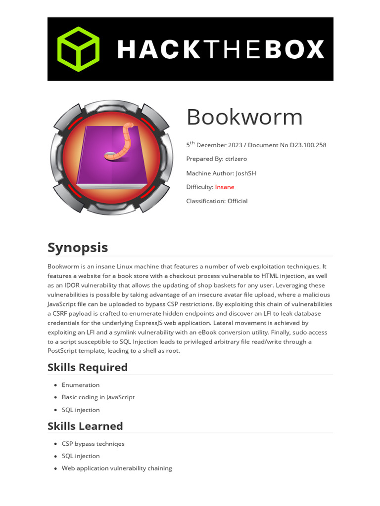 Bookworm | Download Free PDF | World Wide Web | Internet & Web