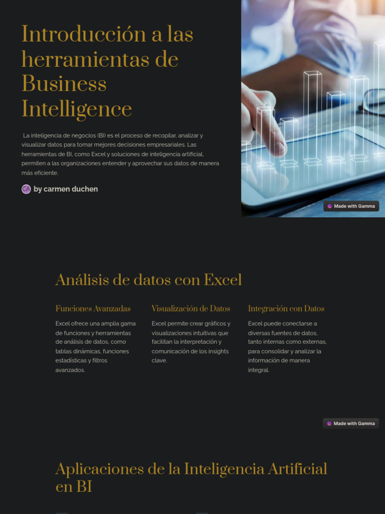 Herramientas de BI: Excel y IA en Análisis | PDF | Inteligencia ...