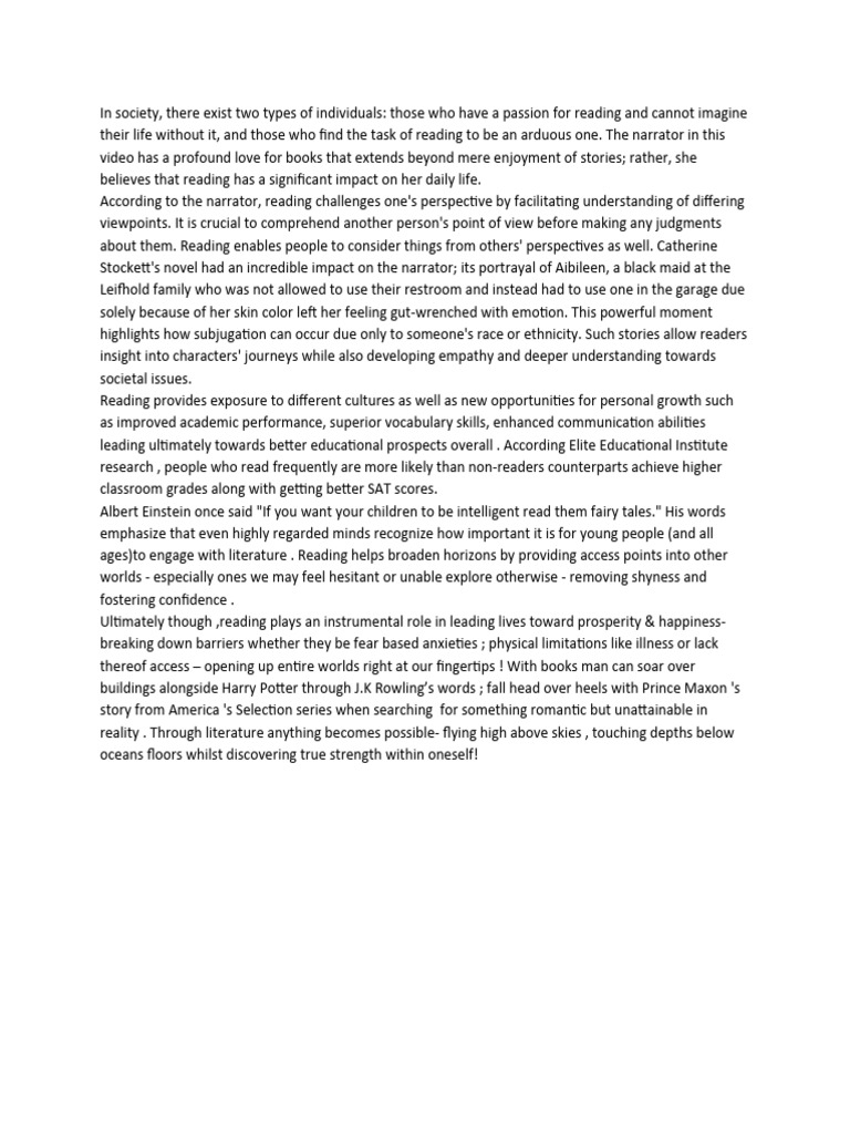 Importance Of Reading Download Free Pdf Narration Happiness