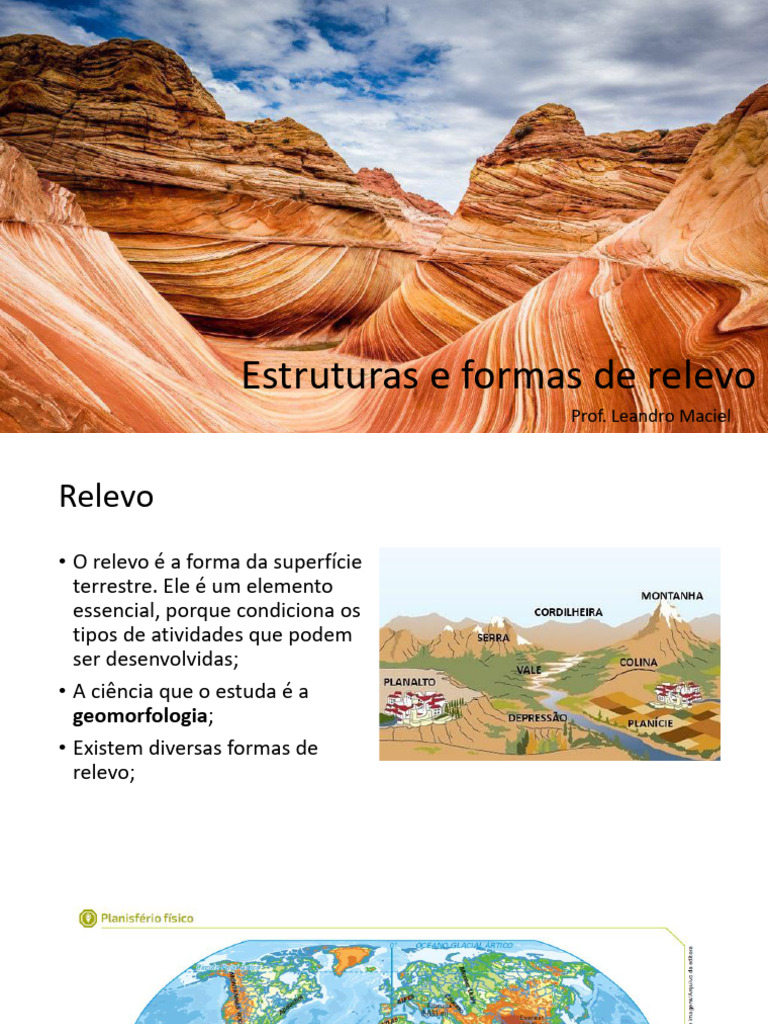 Novo - Estruturas e Formas de Relevo | PDF | Terreno | Rochas (Geologia)