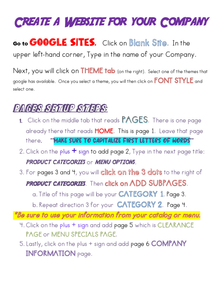 Web Page Directions 2022 SETUP PAGES - 1 | PDF | Career & Growth