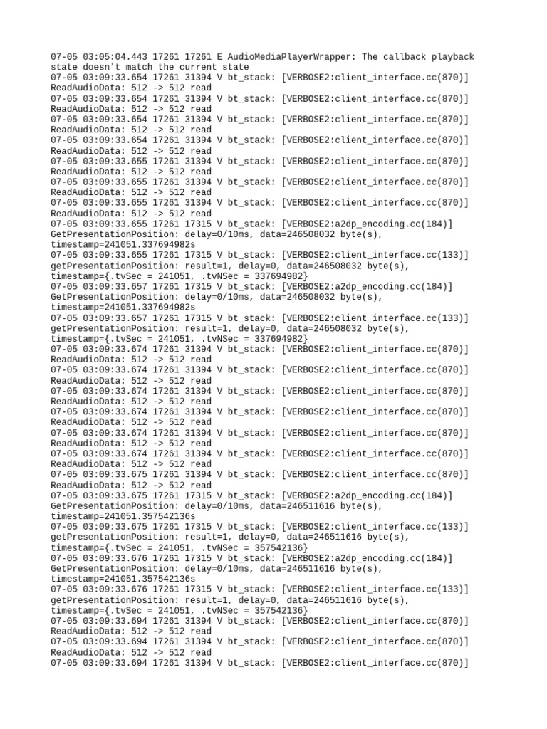 Audio Playback State Log Analysis | PDF | Computers