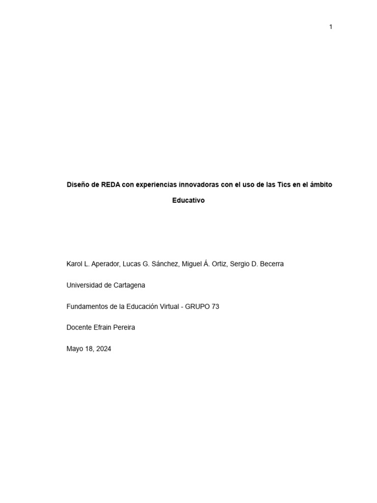 REDA | PDF | Enseñando | Tecnología de información y comunicaciones