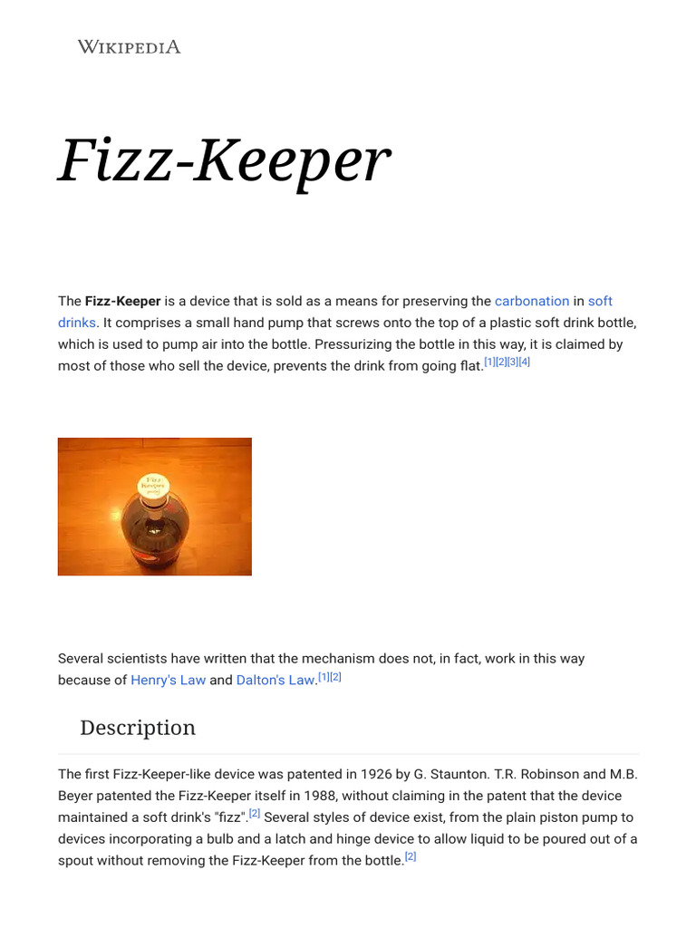 Fizz keeper wikipedia download free pdf gases applied and