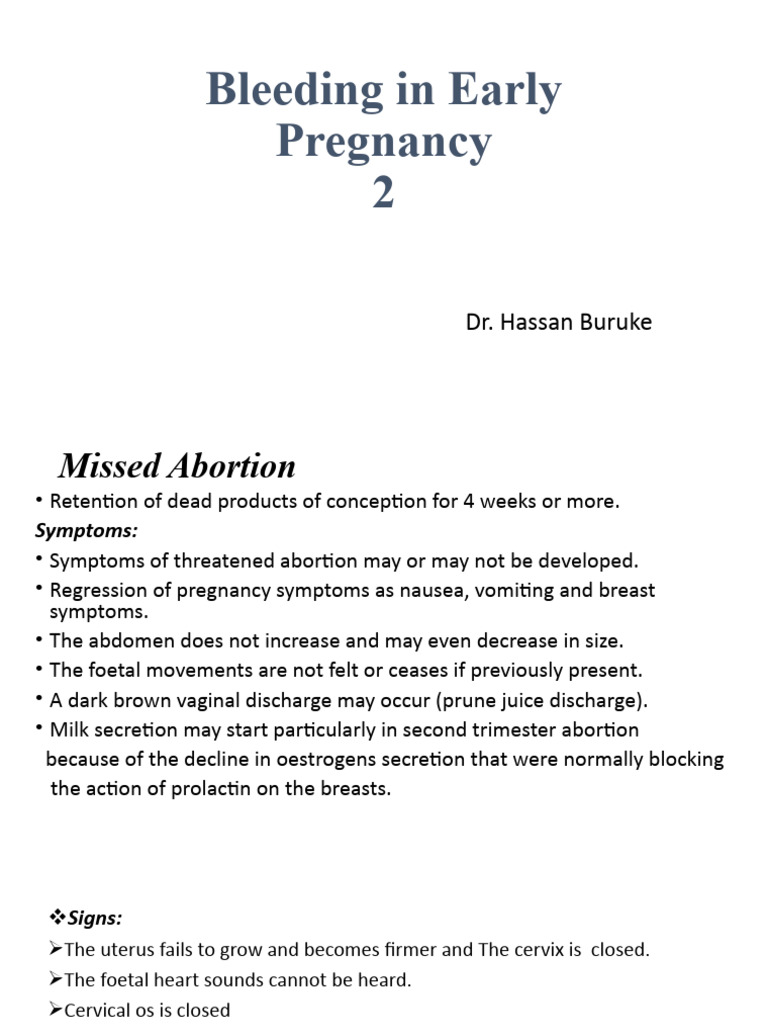 Bleeding in Early Pregnancy 2 | PDF | Miscarriage | Uterus