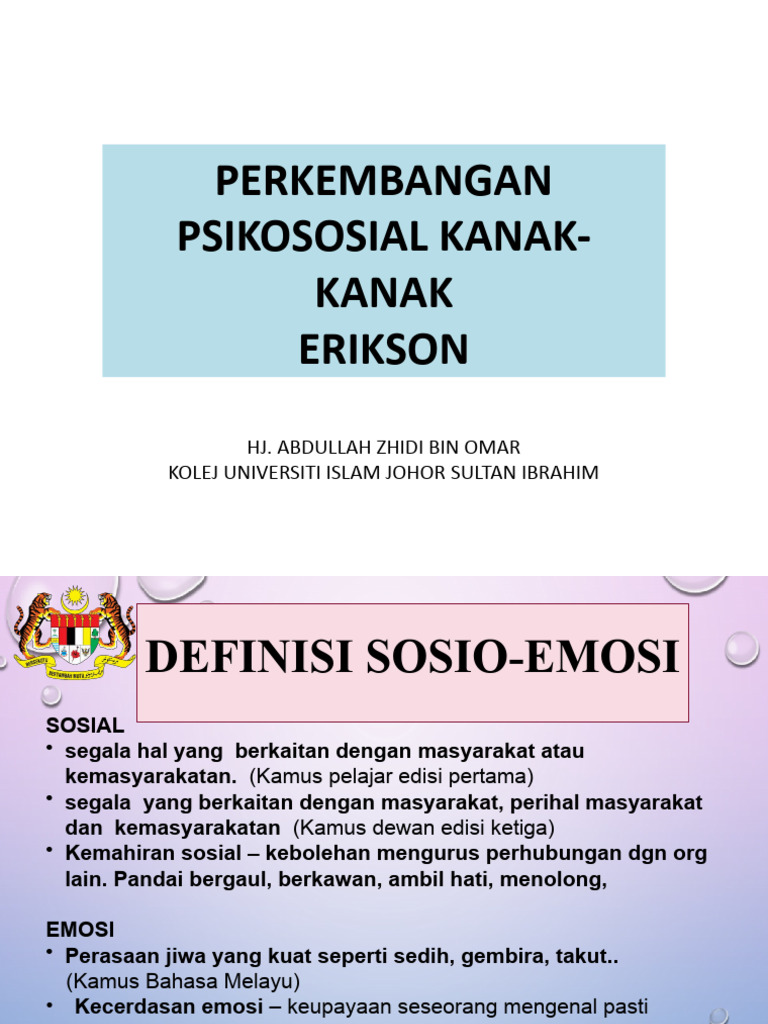 Perkembangan Psikososial - Erikson) | PDF | Kesehatan Holistik