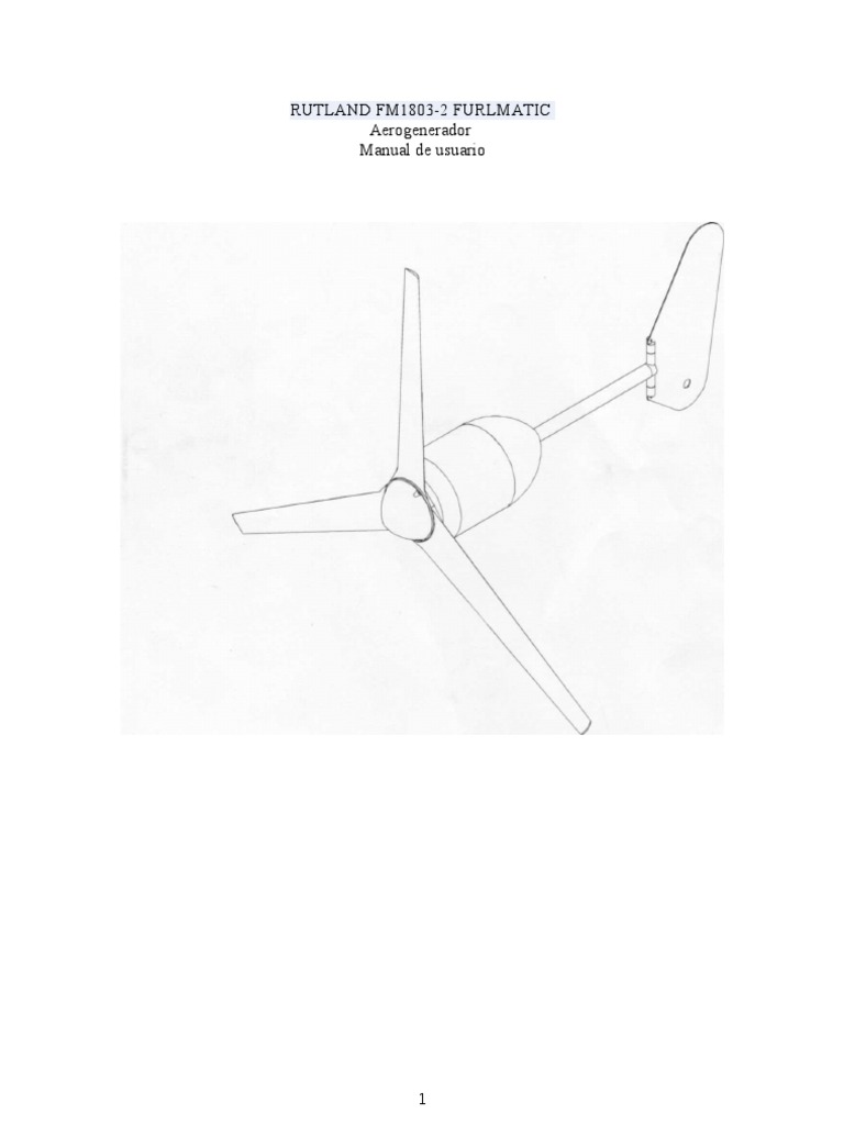 Manual de Usuario Aerogenerador Rutland 1200 | PDF | Turbina eólica ...