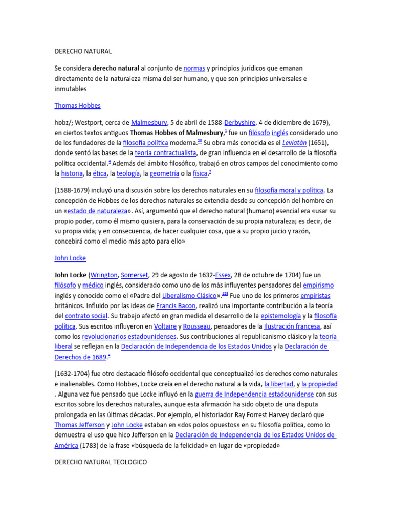 Derecho Natural: Teoría y Filosofía | PDF | La Ley natural | Tomás de ...