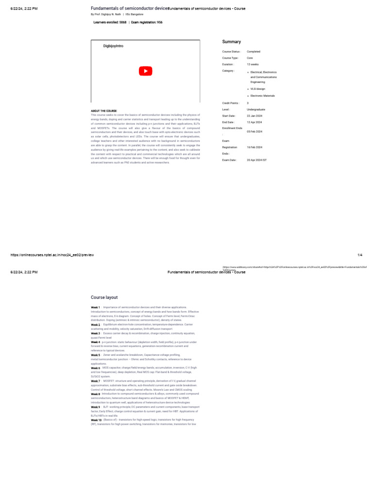 Fundamentals of Semiconductor Devices | PDF | Mosfet | Transistor