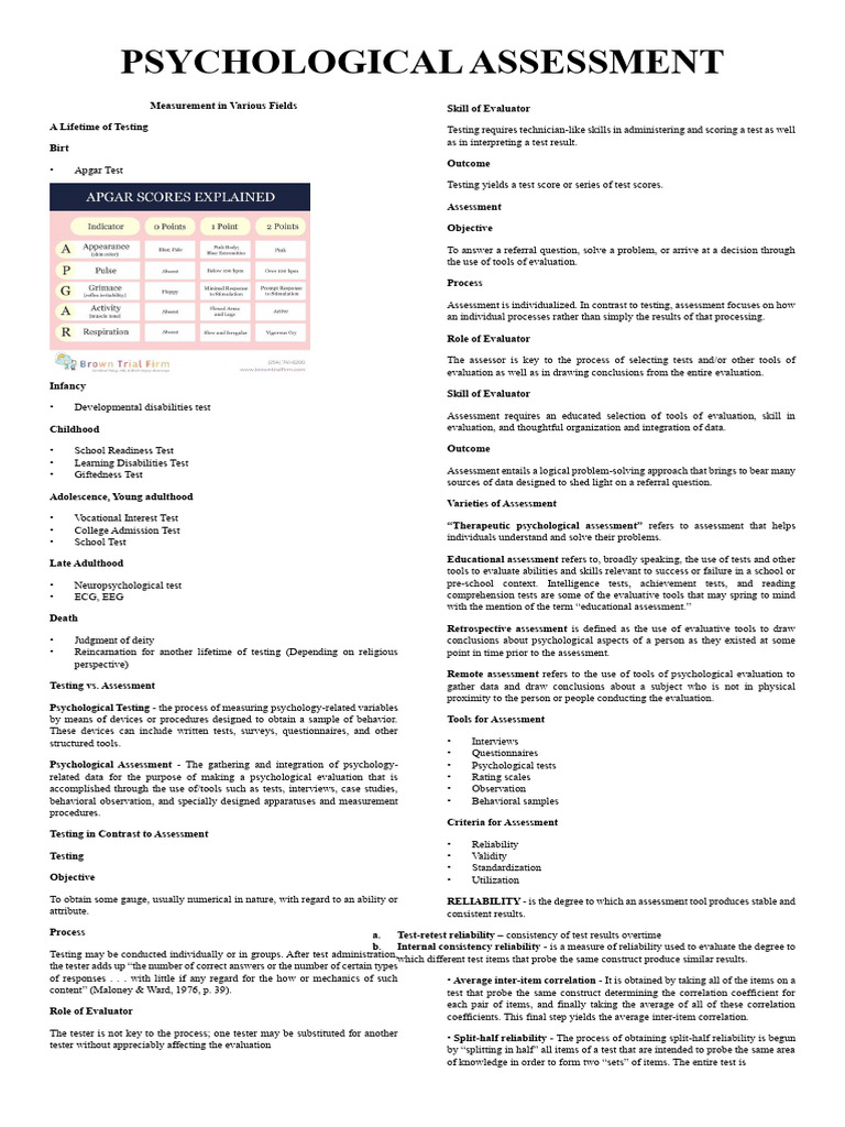Notes On Psychological Assessment | PDF | Validity (Statistics ...