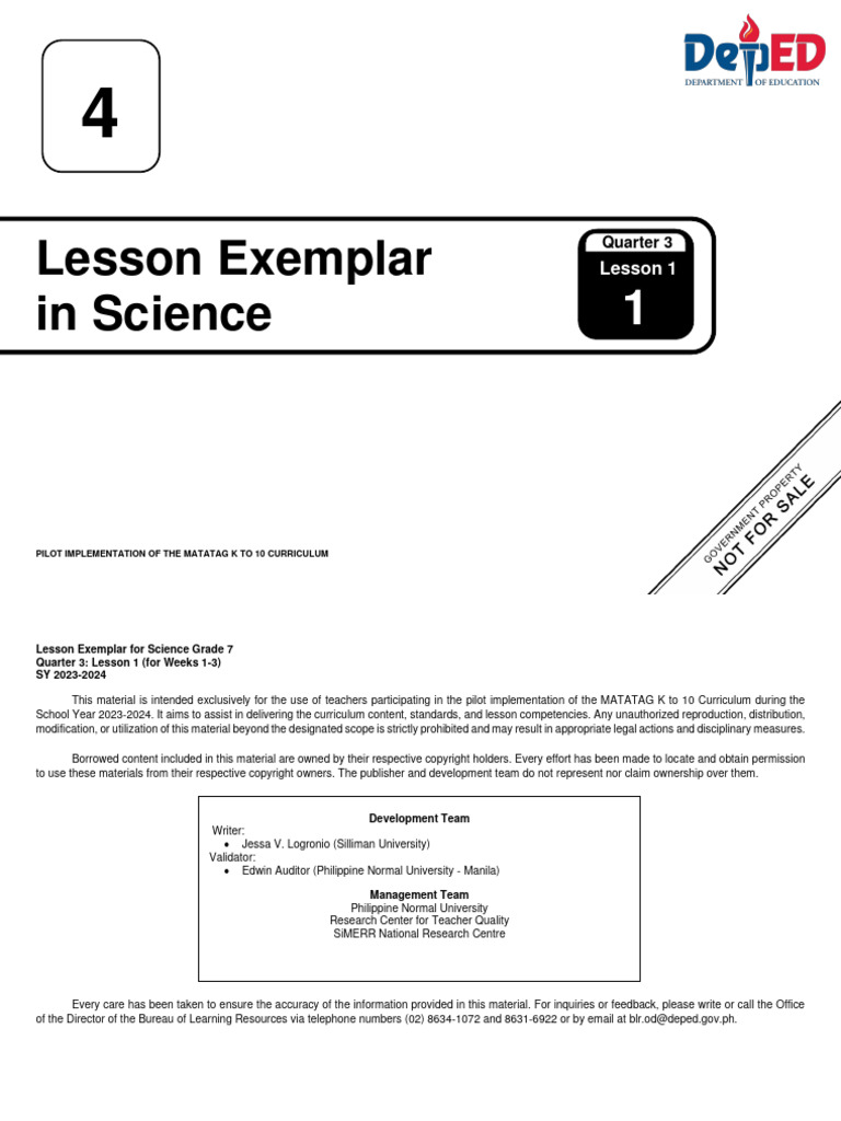LE - Q3 - Science 4 - Lesson 1 - Week 1-3 | PDF | Force | Learning