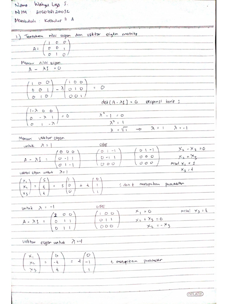 Tugas Eigen Kalkulus 2 Pdf