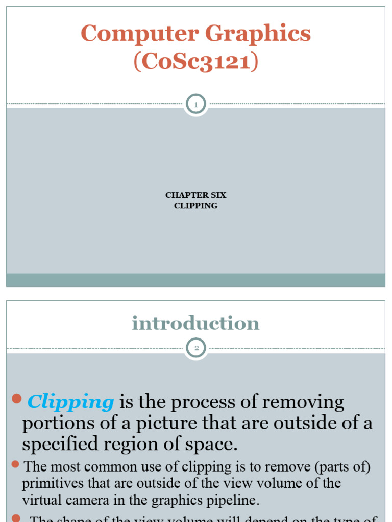 Clipping Techniques in Computer Graphics | PDF | Computing | Computer ...