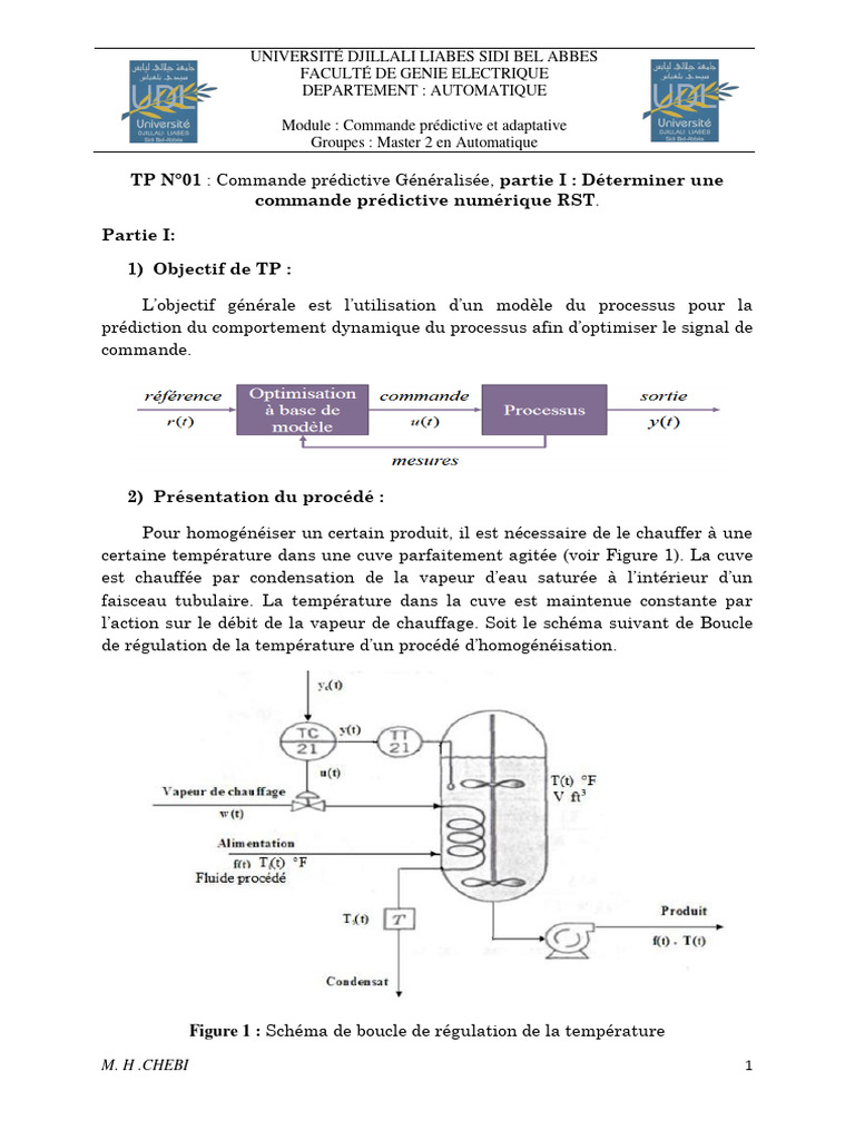 Commande Prédictive Numérique RST en TP | PDF | Régulation ...