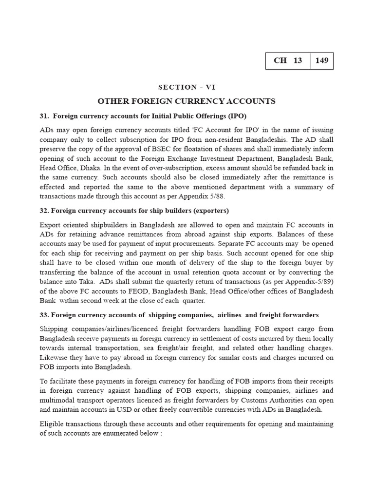 Guidelines for Foreign Currency Accounts | PDF | Banks | Currency