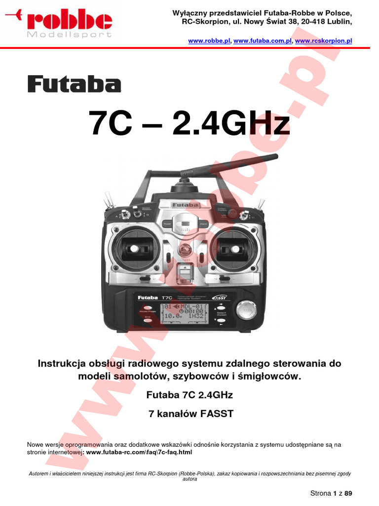7C - 2.4Ghz: WWW - Robbe.Pl | PDF
