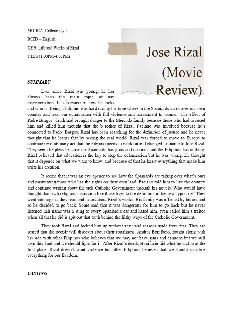 Mojica jose rizal movie review pdf spanish east indies