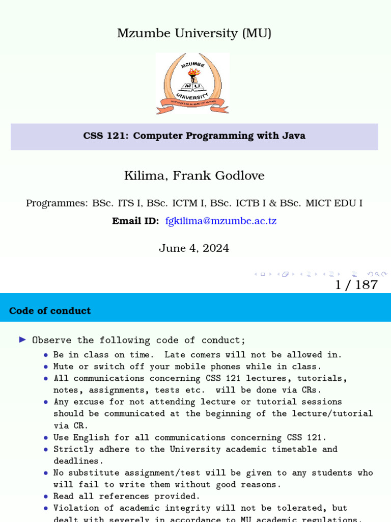 CSS 121 Lecture Notes Combined | PDF | Data Type | Java Virtual Machine