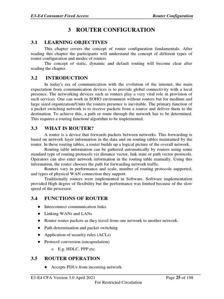E3-E4 - Text - Chapter 3. ROUTER CONFIGURATION | PDF | Computer Network ...