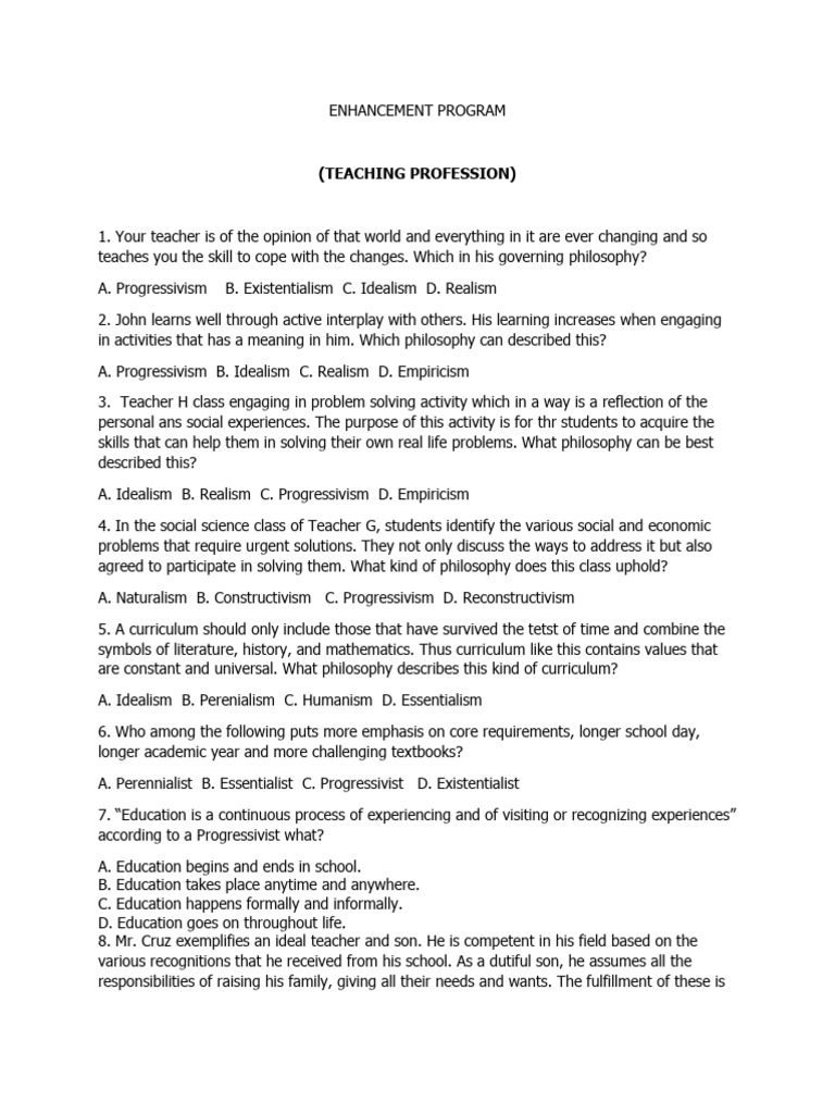 Enhancement program pdf communication teachers