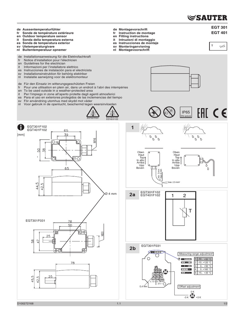 Instructions d'installation EGT301 | PDF