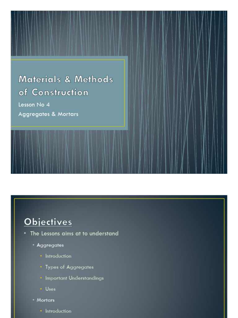 Aggregates Pdf Construction Aggregate Mortar Masonry
